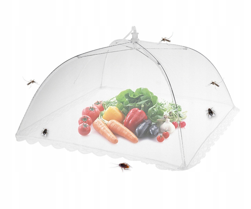 MOSKITIERA SIATKA OCHRONNA OSŁONA NA JEDZENIE OWOCE TALEŻ GRILL KUCHENNA