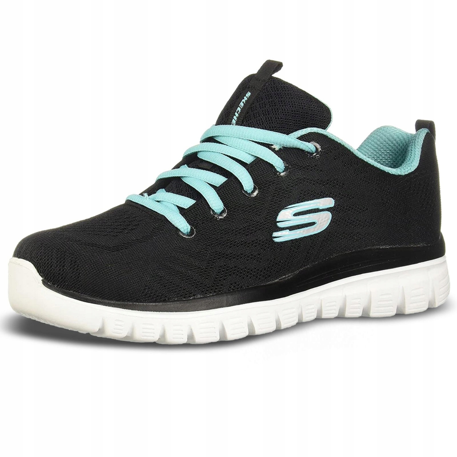 Dámské boty Skechers Graceful Get Connected černo-tyrkysové 37 Eu