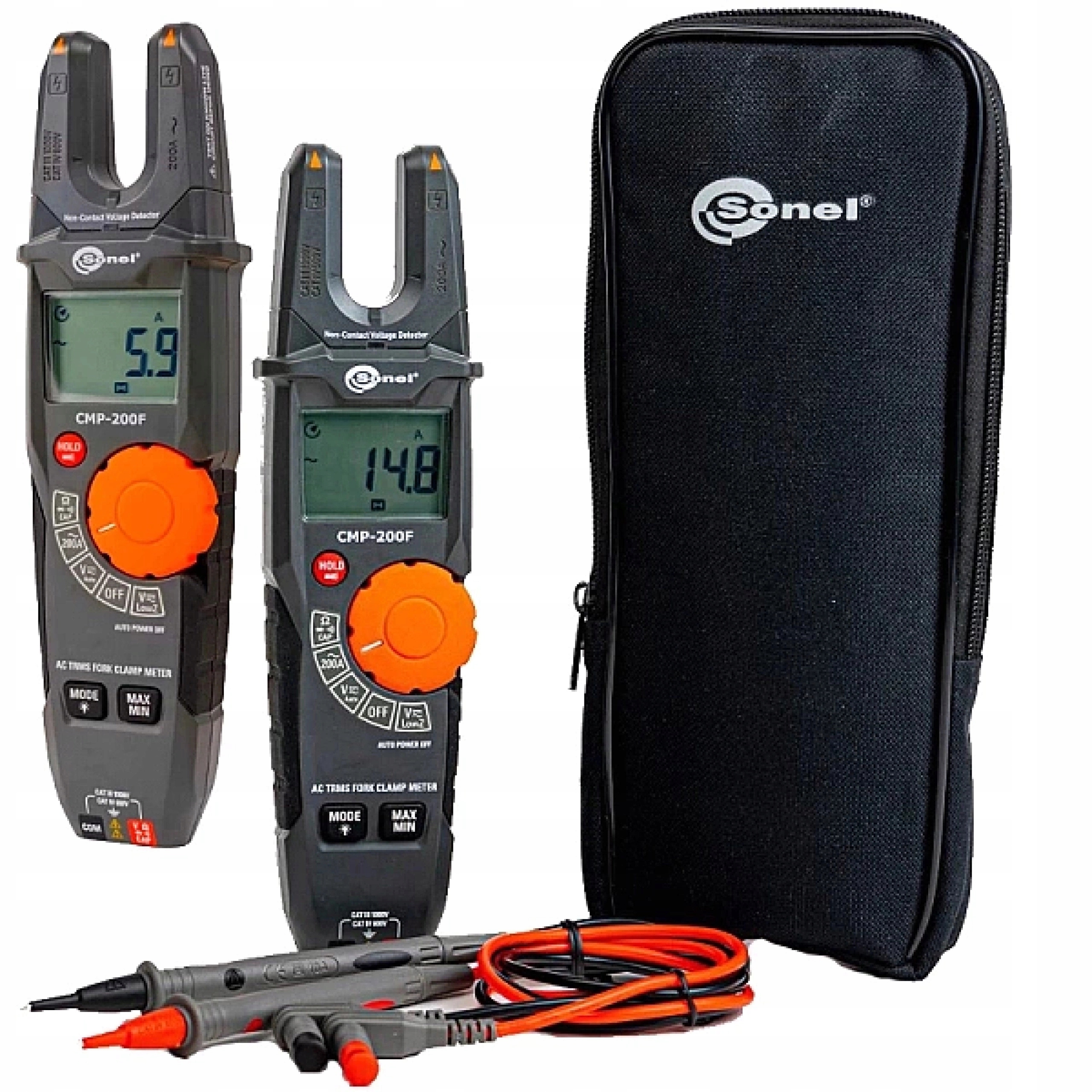 Sonel CMP-200F Merač prúdu Ac Sada batérií+Komplet káblov