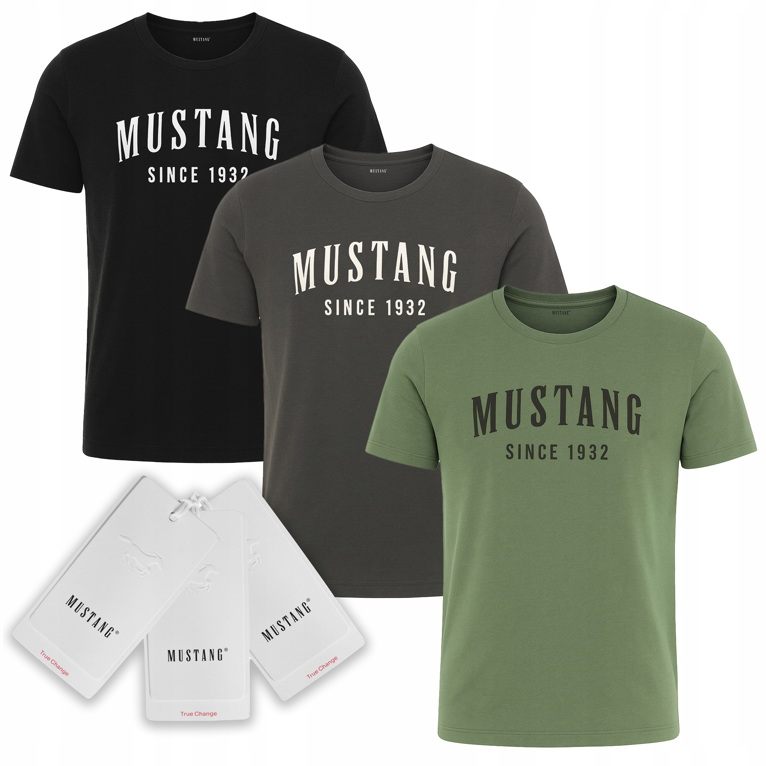 Mustang Sada pánských triček Bavlna 3 kusy 4260 Vel M