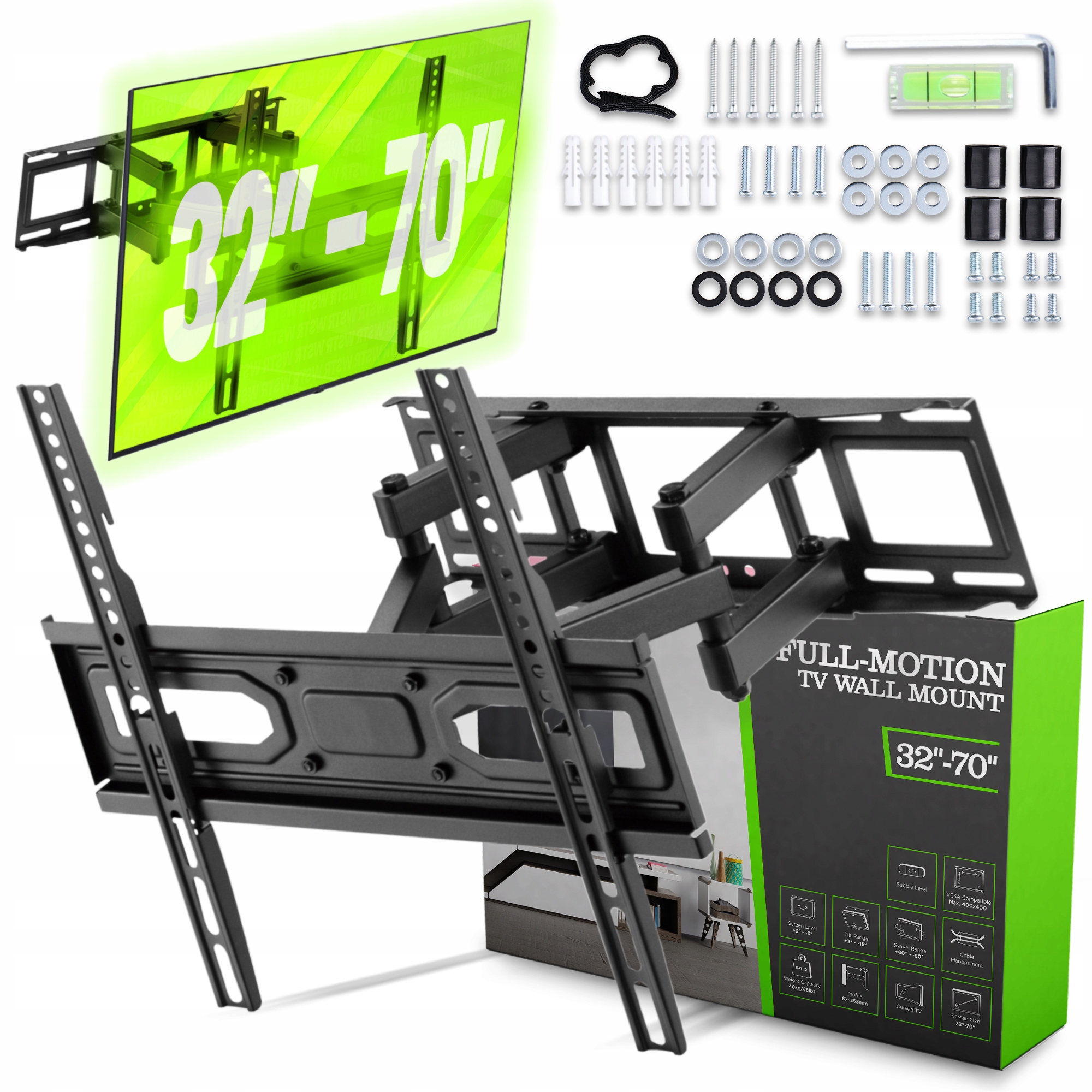 Uchwyt Do Telewizora Sony 43'' Wieszak Tv Ścienny Obrotowy Uchylny Rucho 0F