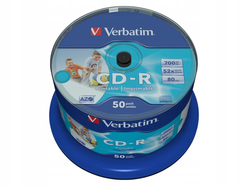 Płyta Verbatim Cd-r 700MB Printable Cake 50 43438