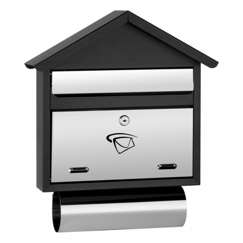 Aqbau poštovní schránka Domek nerezová ocel černá tuba c4