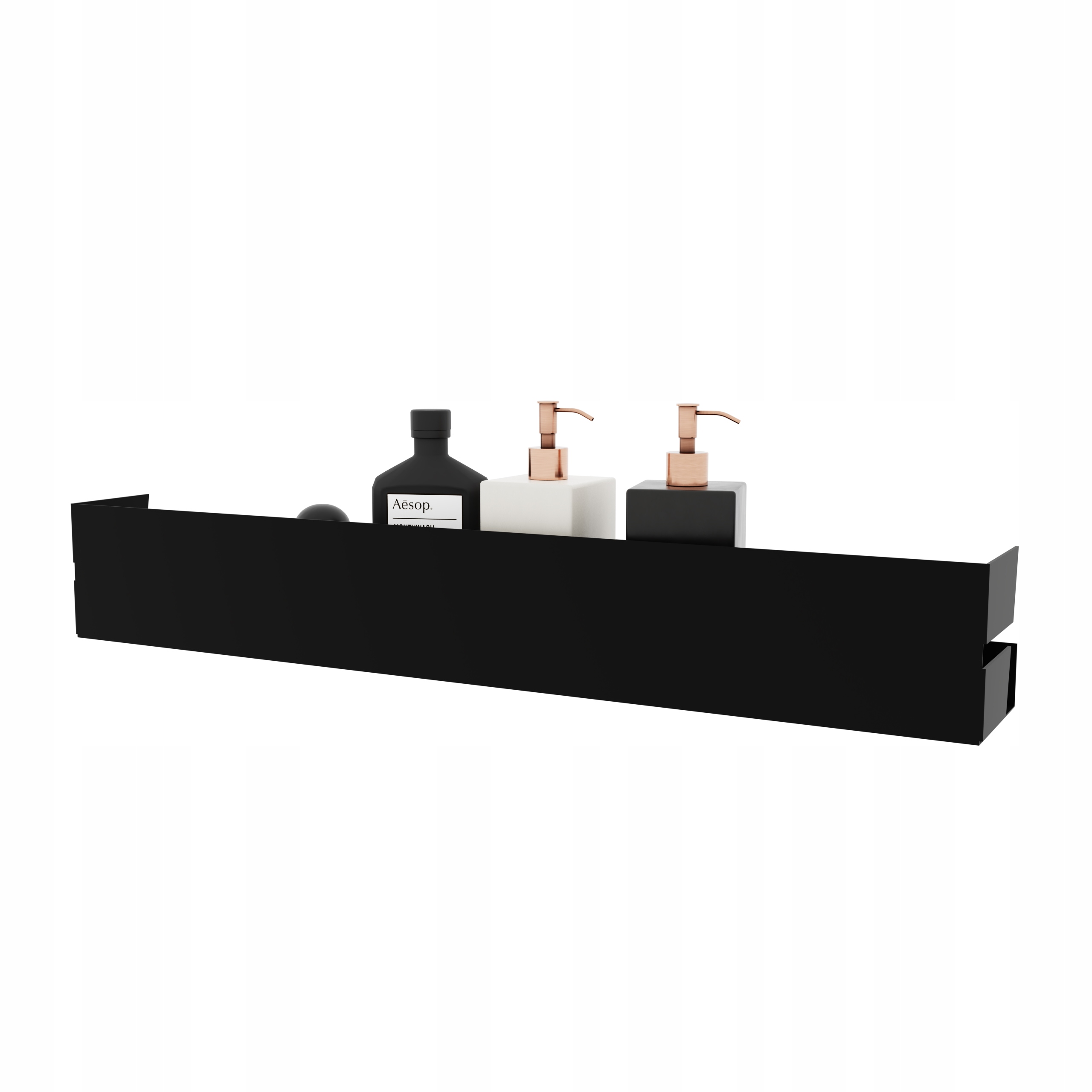 

Półka łazienkowa Nix 80cm Czarny Mat/styl Loft