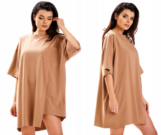 Volná tepláková šaty tunika