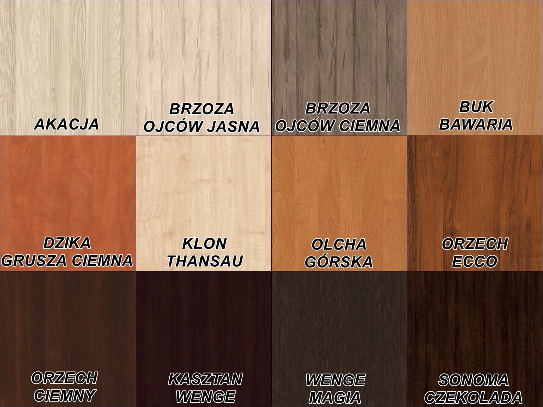 Próbka płyty laminowanej 18mm 36 kolorów Marka bez marki