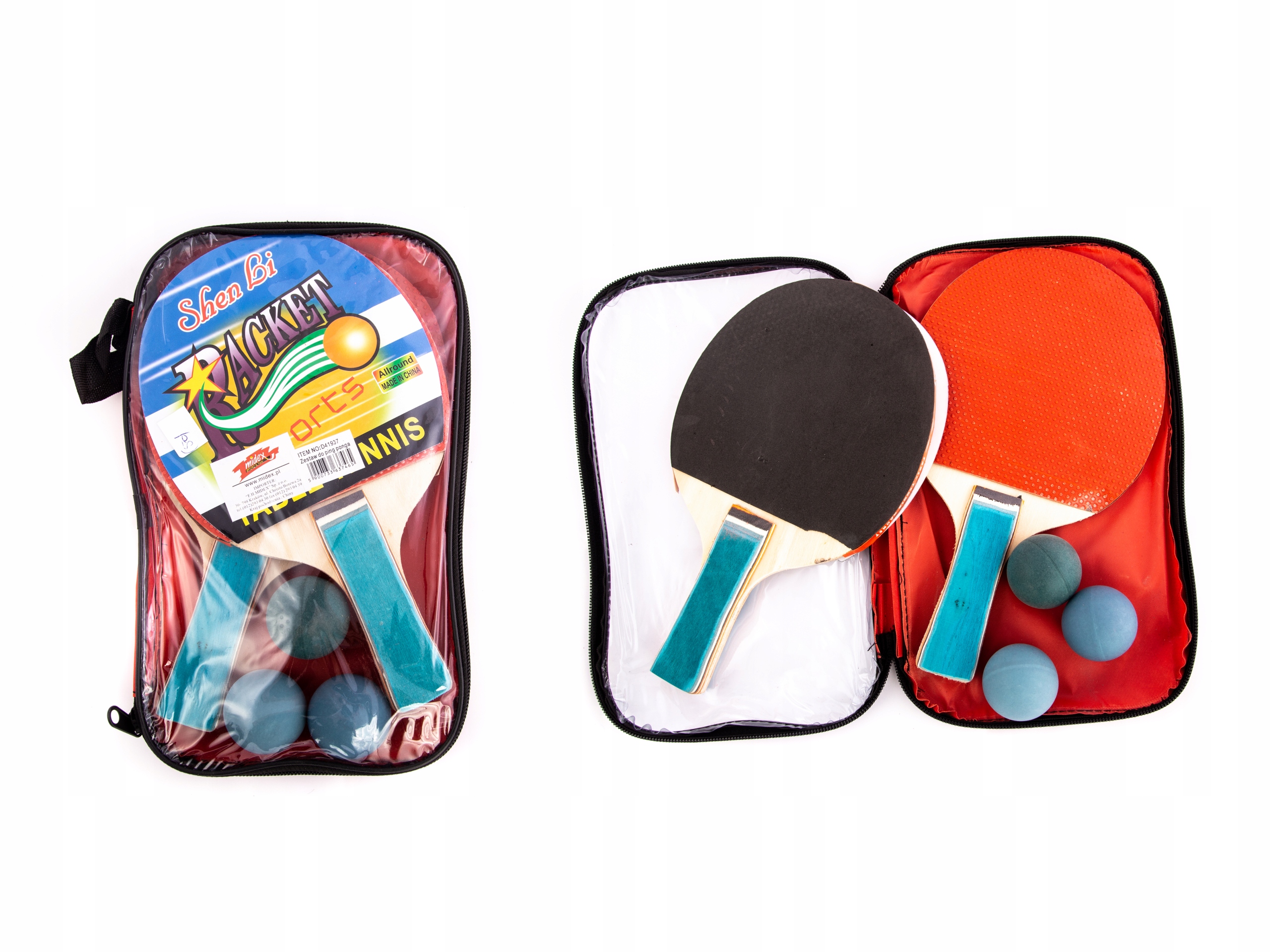 

Ping Pong Zestaw Paletki W Pokrowcu Piłeczki
