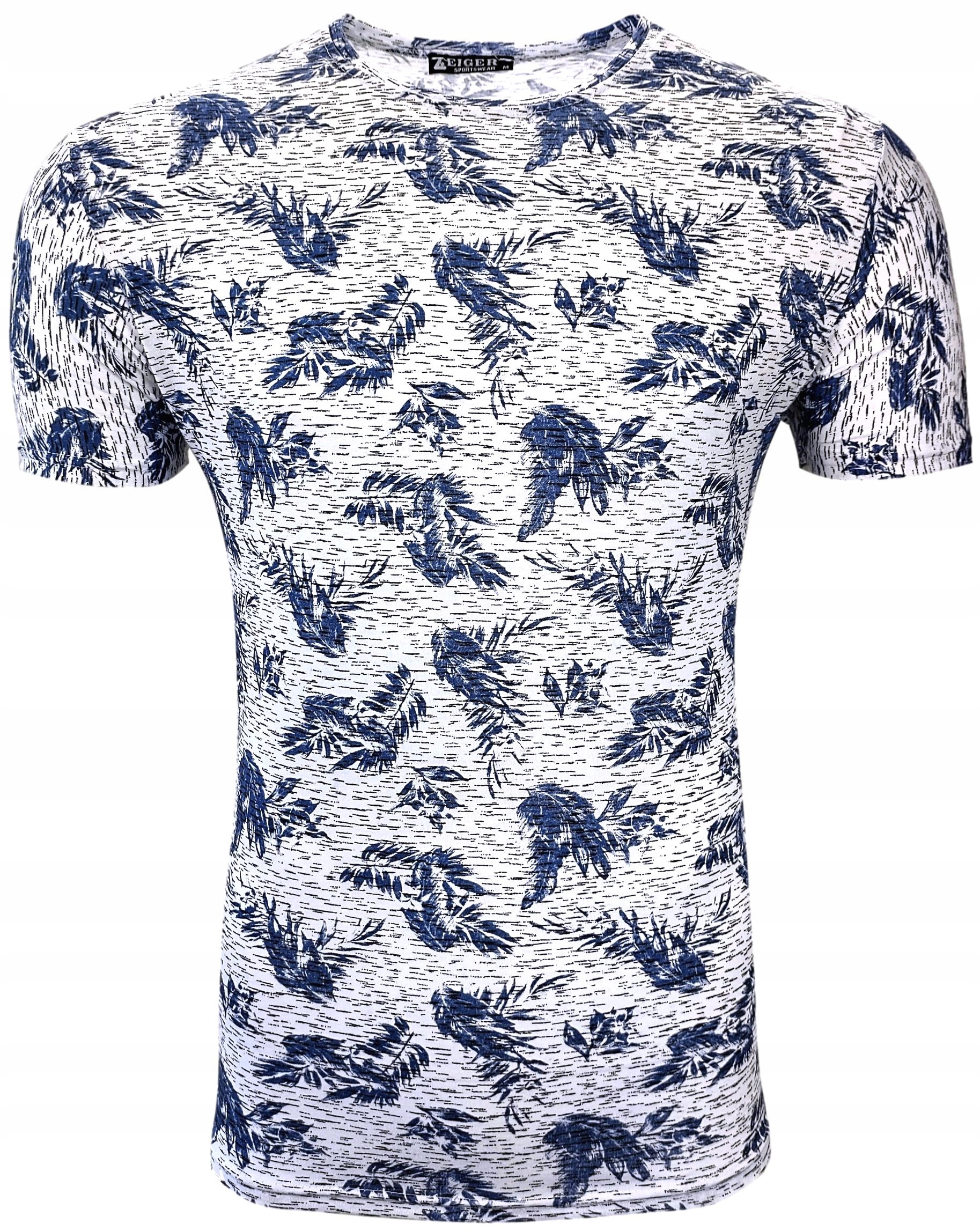 

Koszulka Męska T-shirt Print Listki T1065 r. XXL