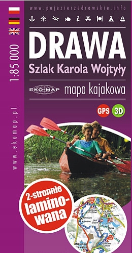2021 MAPA KAJAKOWA DRAWA 3D GPS LAMINAT