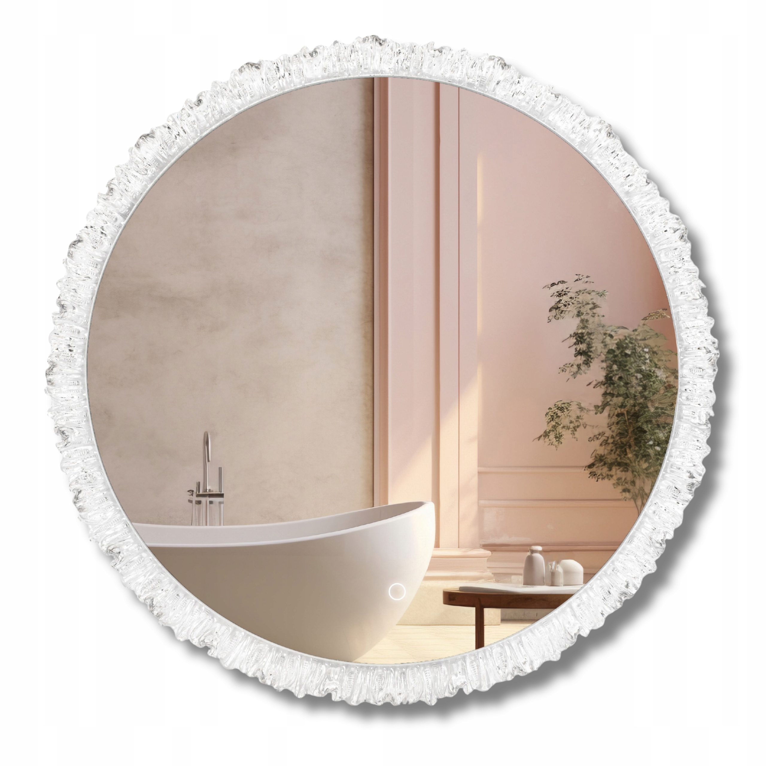 Zrcadlo Do Koupelny Kulaté Led Rea YH-3561 60x60 Podsvícené