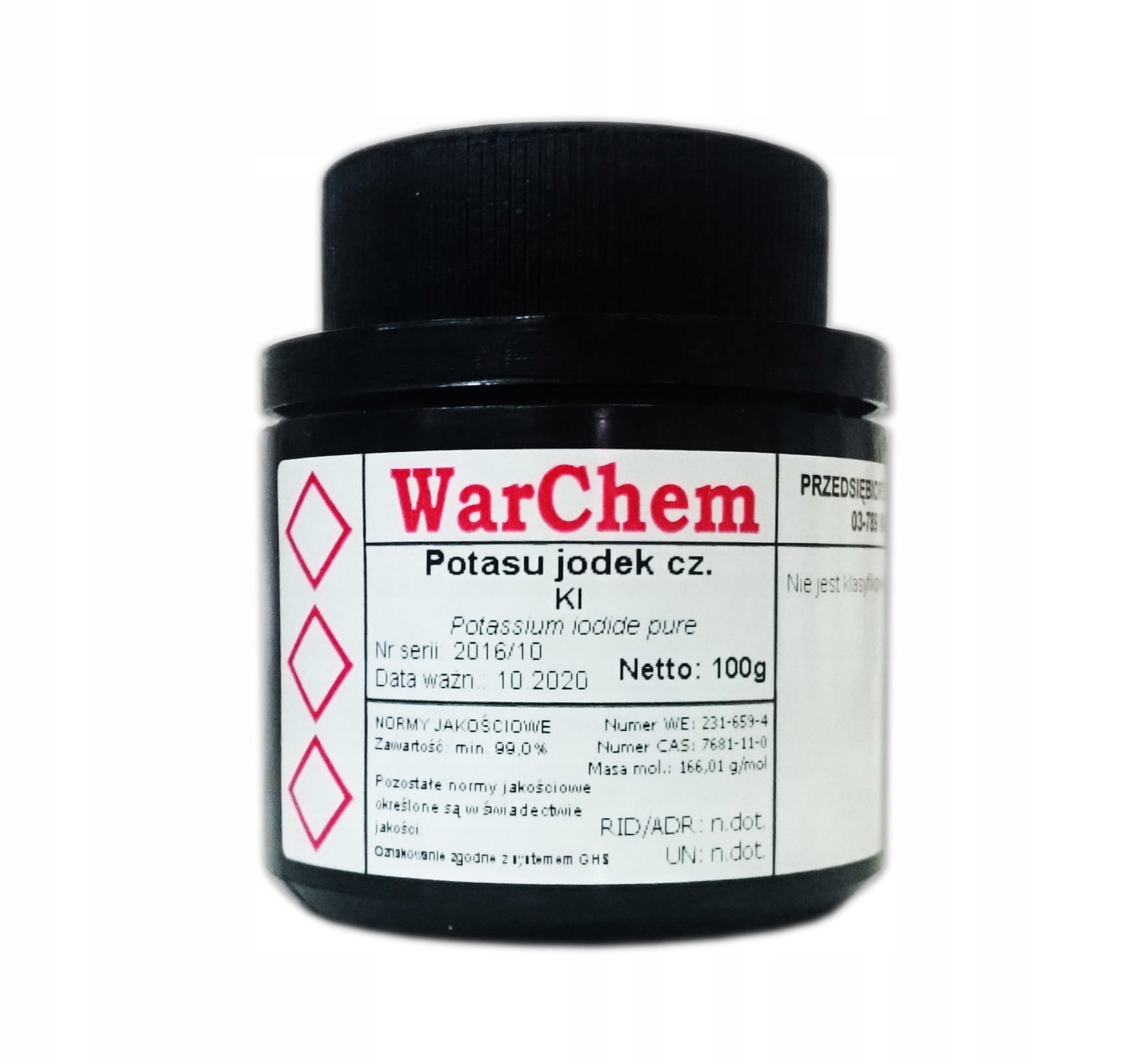 

Jodek Potasu (do Płynu Lugola) 100g Warchem