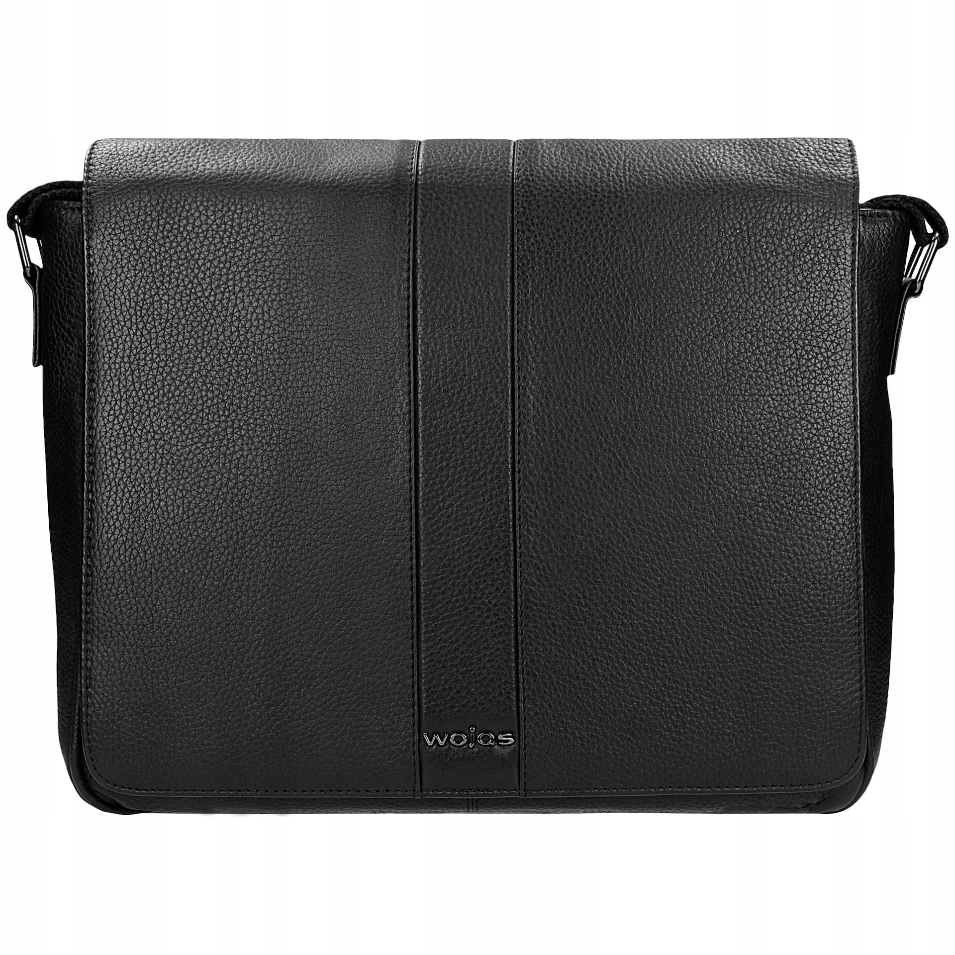 Czarna skórzana torba męska na ramię