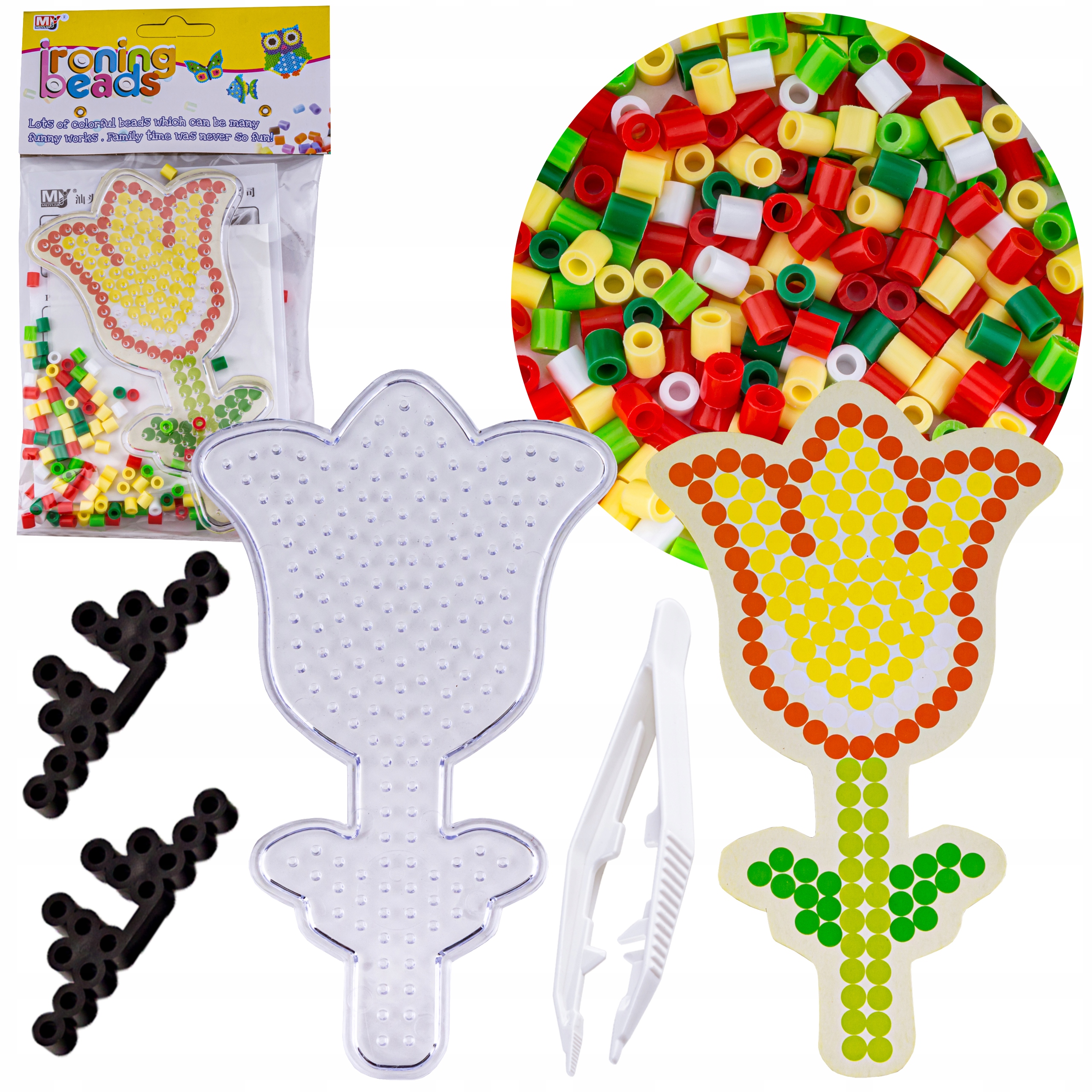 Prasowanka KORALIKI DO PRASOWANIA KOLOROWY TULIPAN