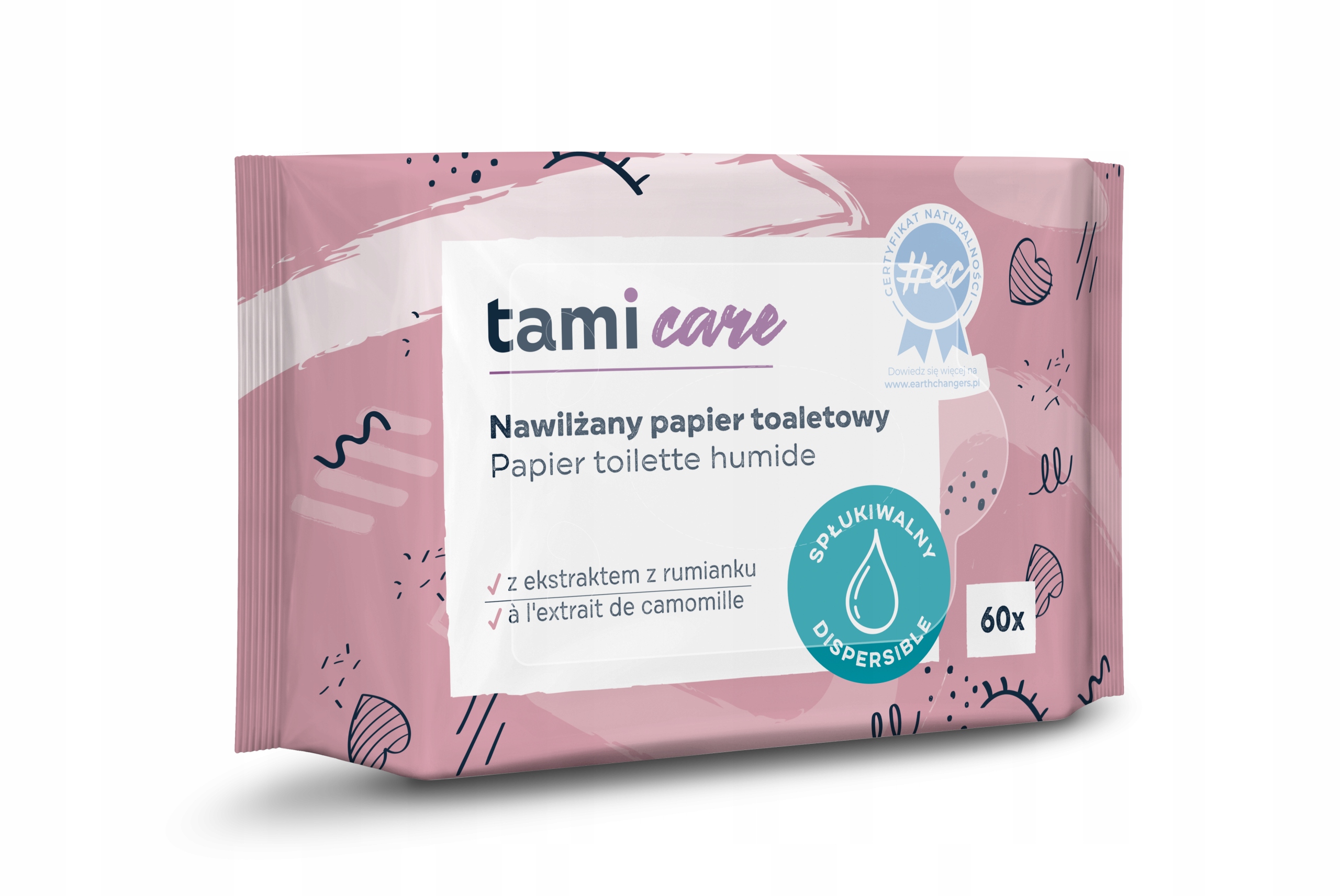 

Tami Care Nawilżany papier toaletowy rumianek
