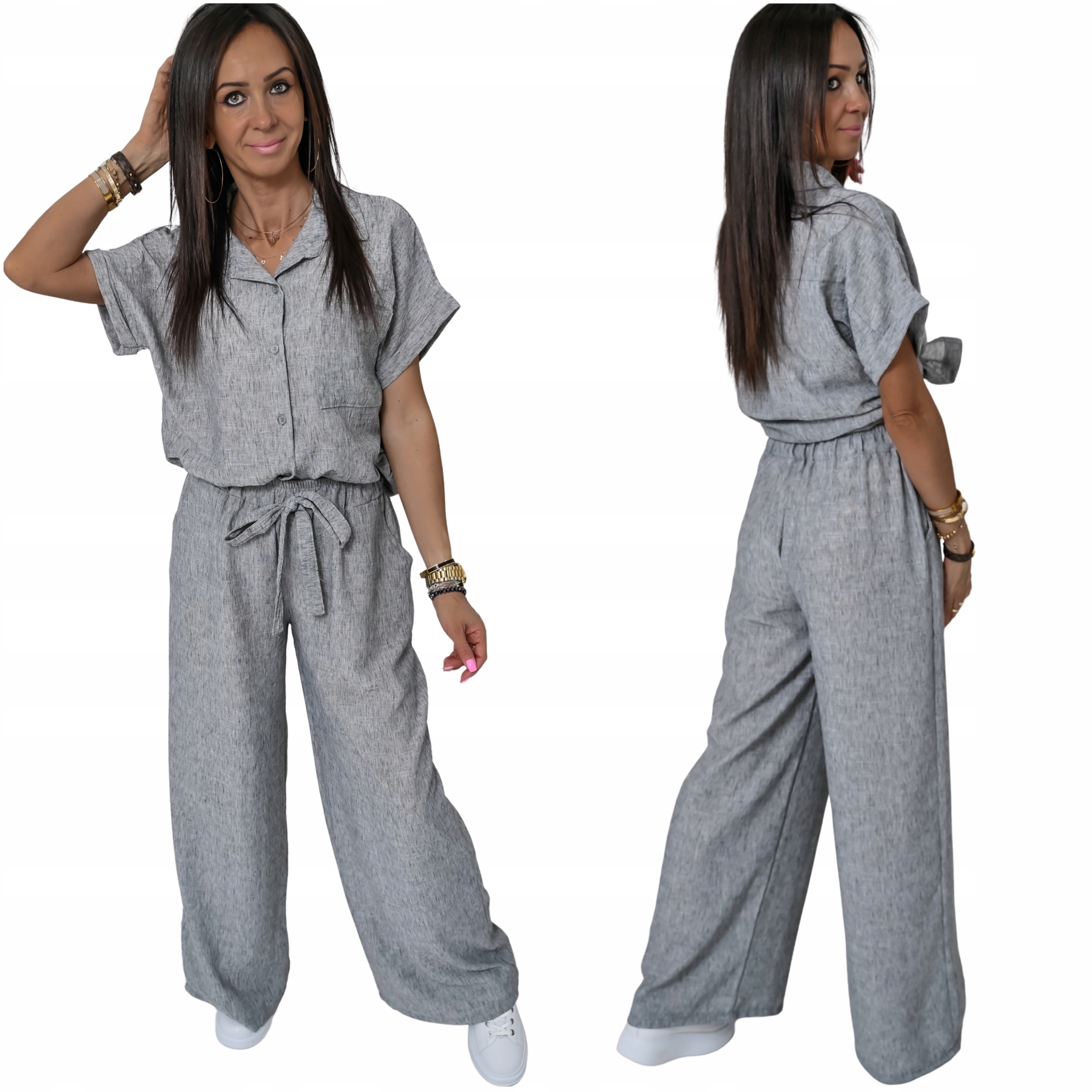 Letni Przewiewny Komplet Koszula Spodnie Laciano! WZ.4