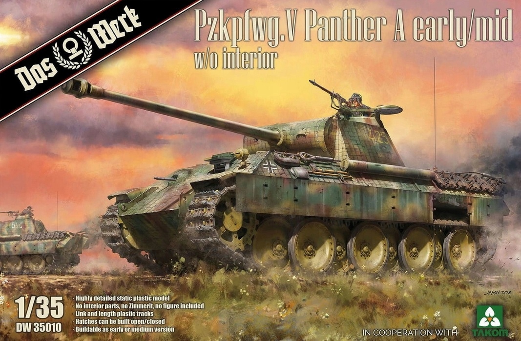Model tanku 35010 Panther Ausf.A early mid Version