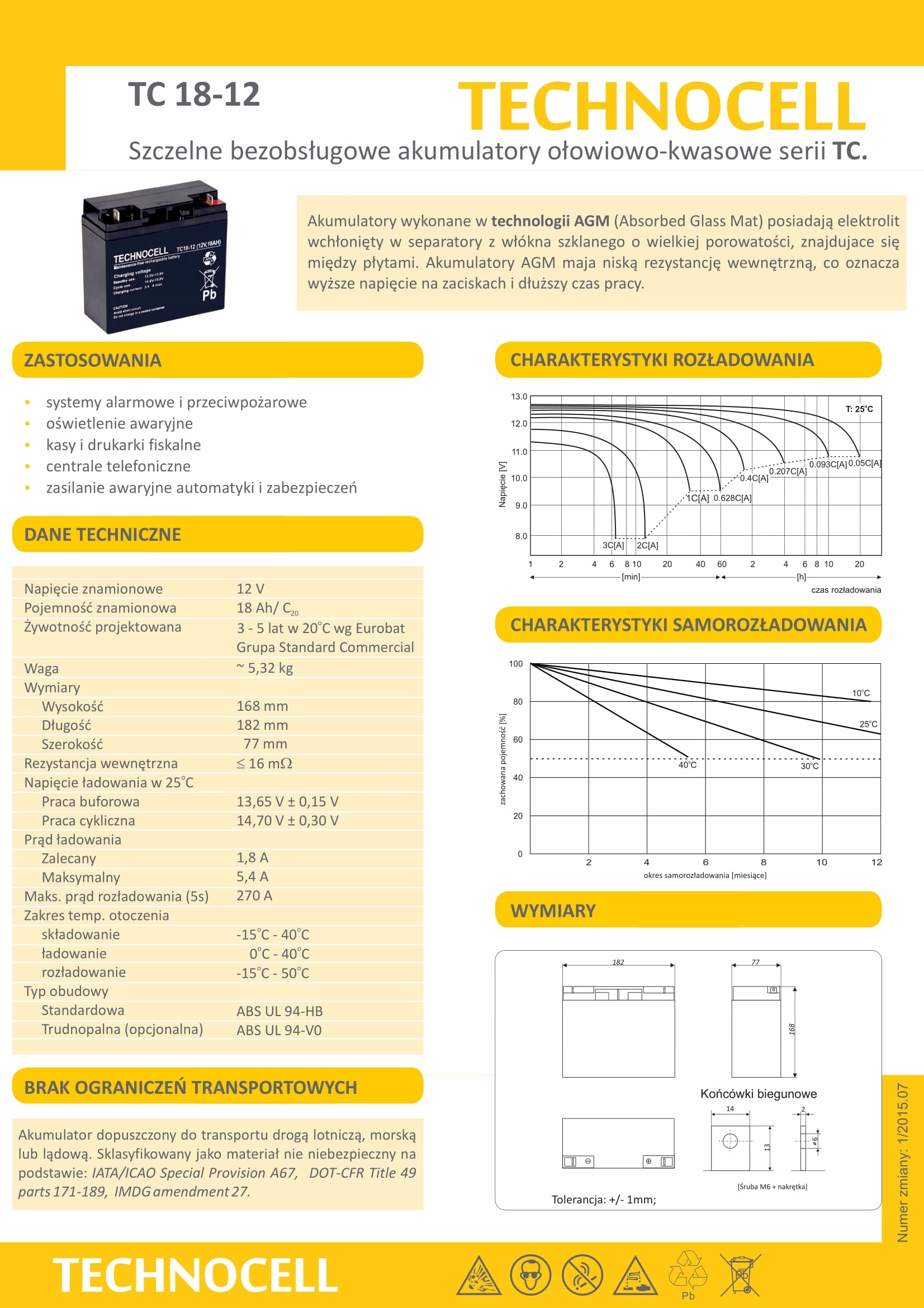 RBC7 RBC 7 #7 ZESTAW AKUMULATORÓW PAKIET BATERII DO UPS APC 2x TC 18-12 Producent Technocell