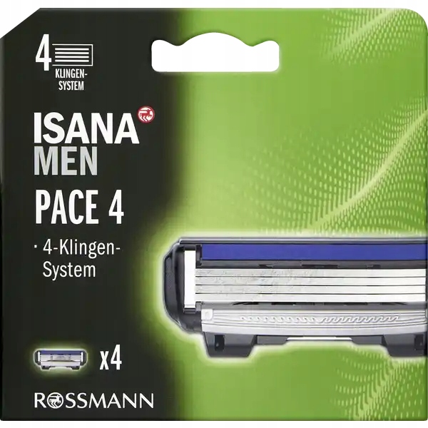ISANA MEN PACE 4 WKŁADY DO MASZYNKI DO GOLENIA EAN (GTIN) 4047196040645