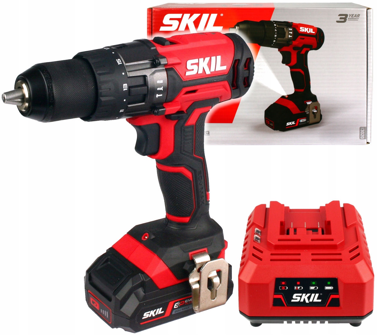 

Wkrętarka 20V 55Nm Skil 1x2,5Ah Udar