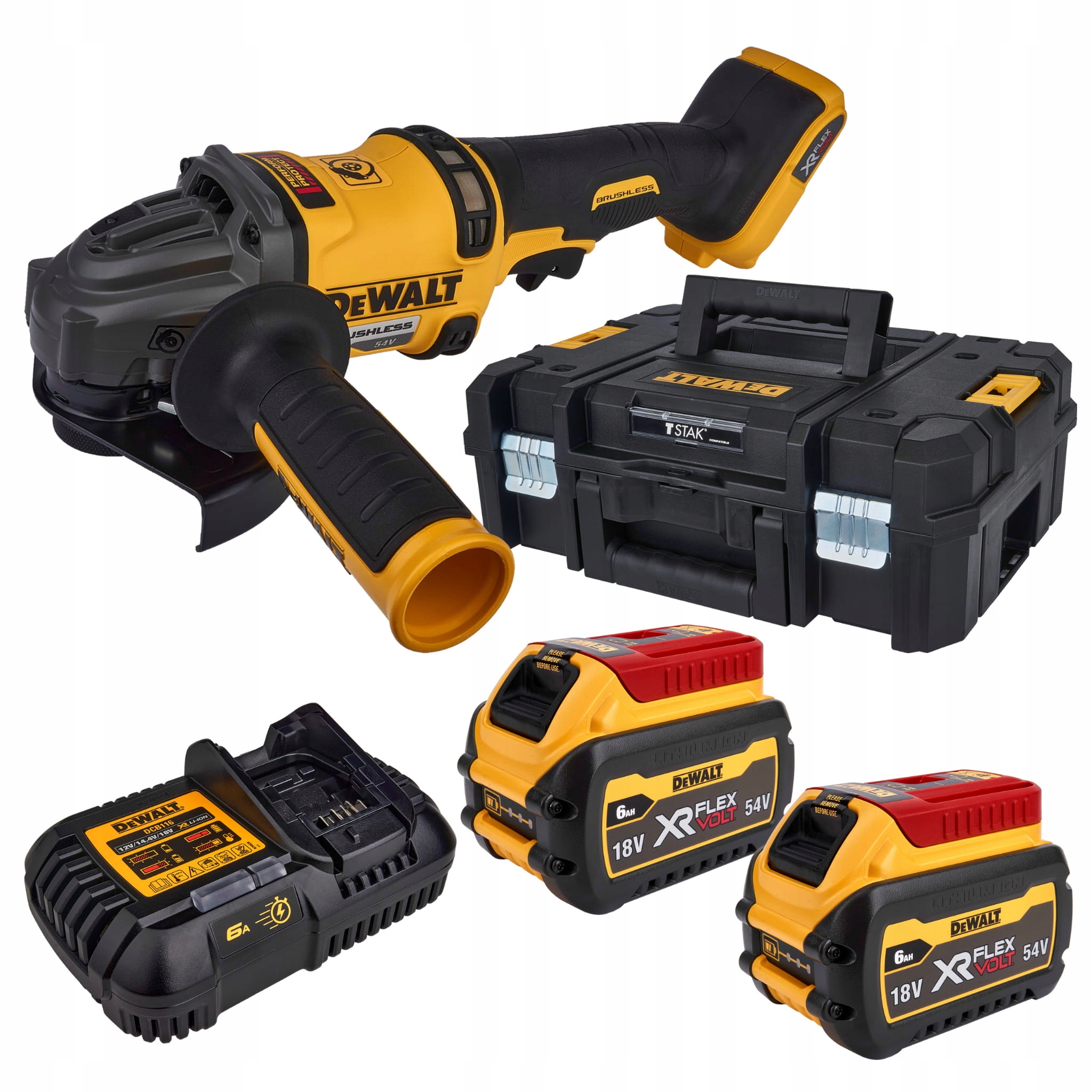 Dewalt Szlifierka Flexvolt DCG414T2 125MM 54V 2x6Ah