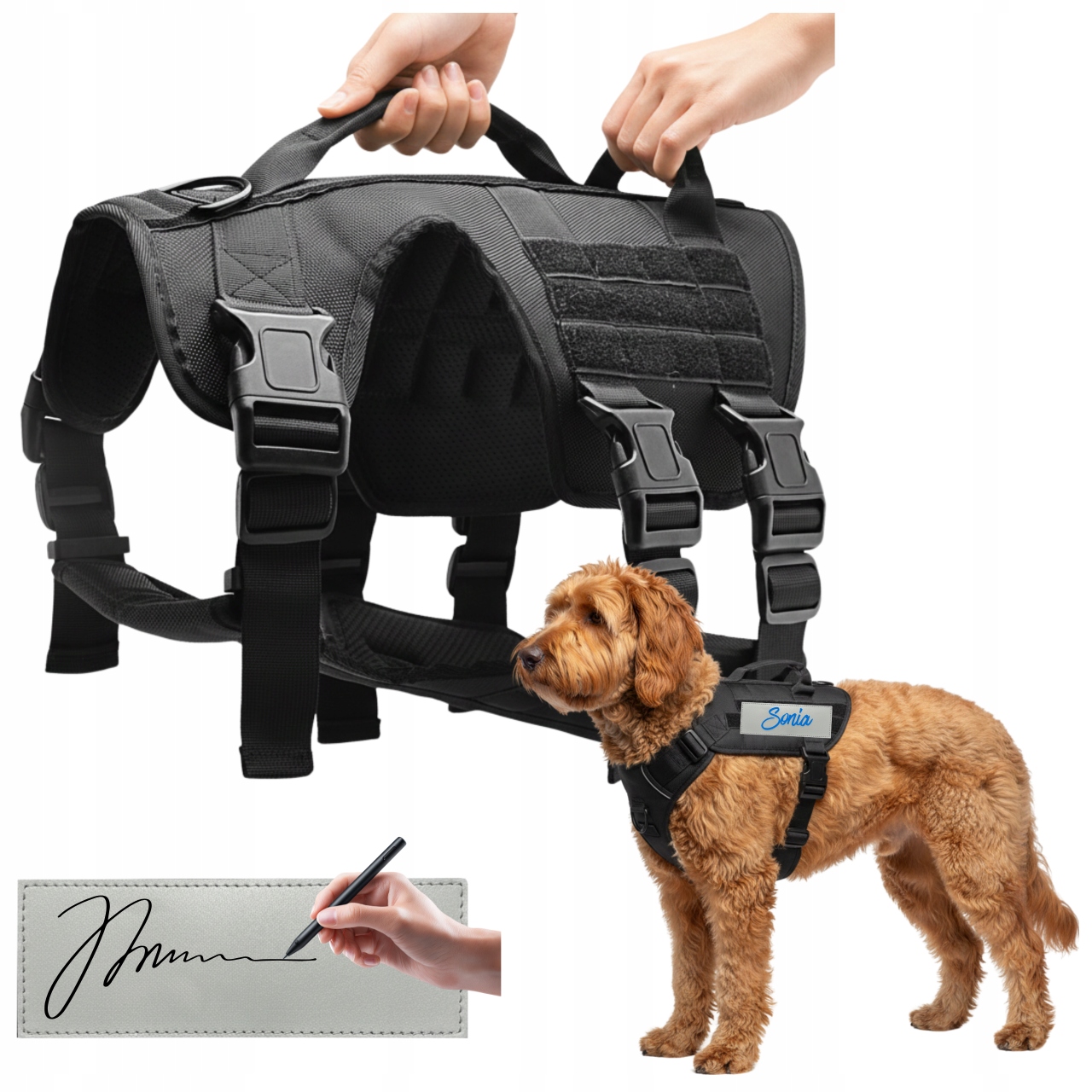 Levně Postroj pro Psa Guard Beztlakové Držák Nastavitelné Pevné Lehké Procházkové M