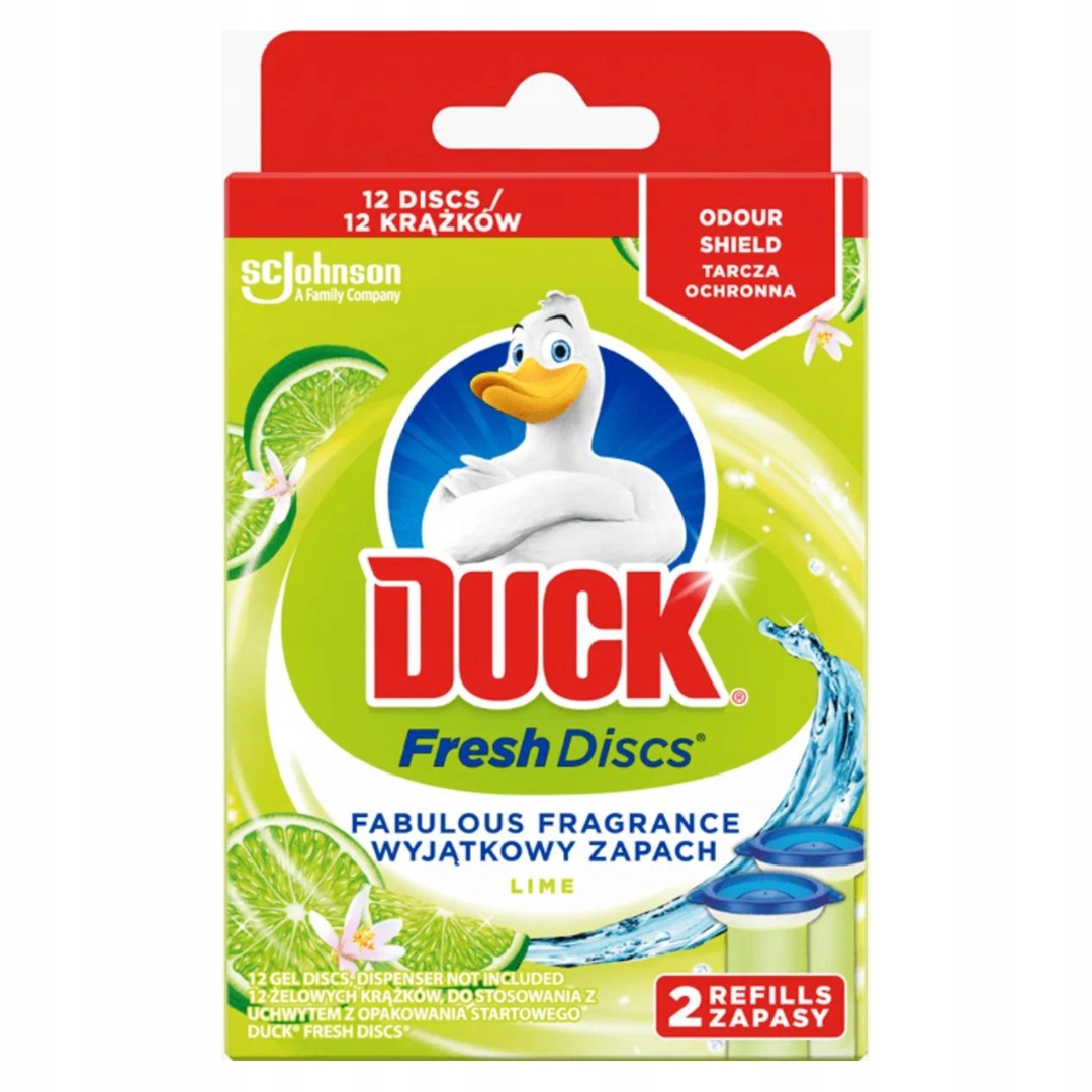 ŻELOWE KRĄŻKI Do TOALETY Czyszczenie WC Duck Fresh Discs LIME DUO ZAPAS x2 EAN (GTIN) 5000204608618