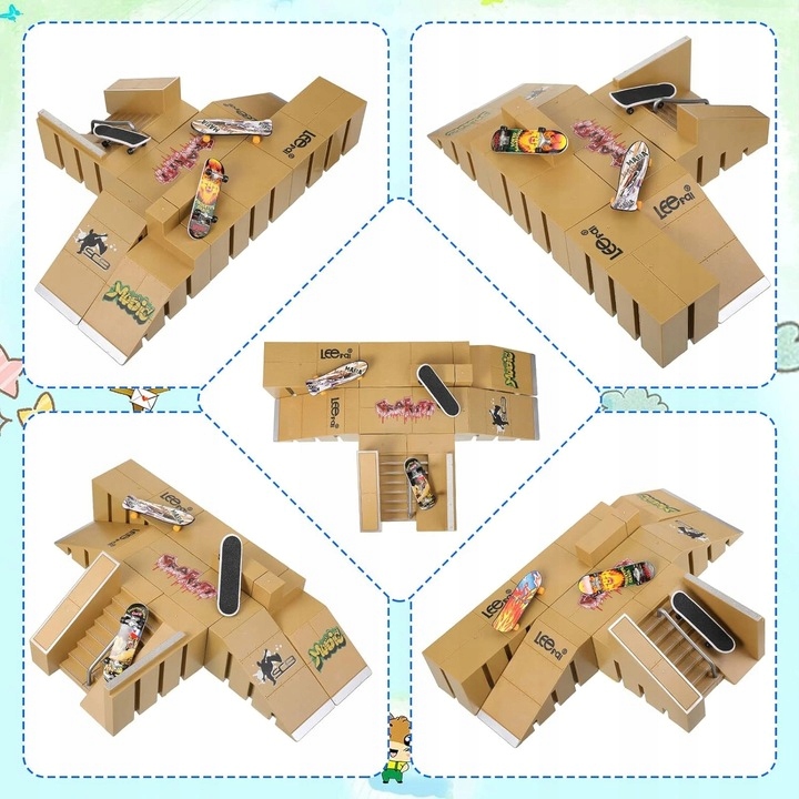 FINGERBOARD RAMPA ZESTAW SKATEPARK DESKOROLKA FINGERBIKE ROWER ROLKI Model EF-EOS M2