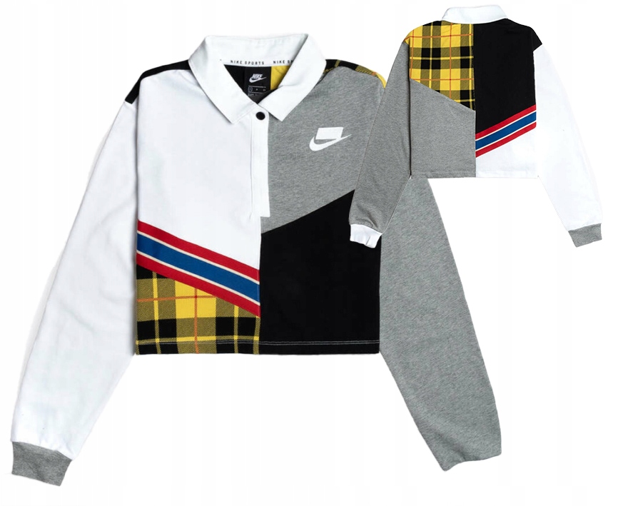 Nike Košile Mikina Polo Dlouhý rukáv Sportswear Volná BV2804-100 M