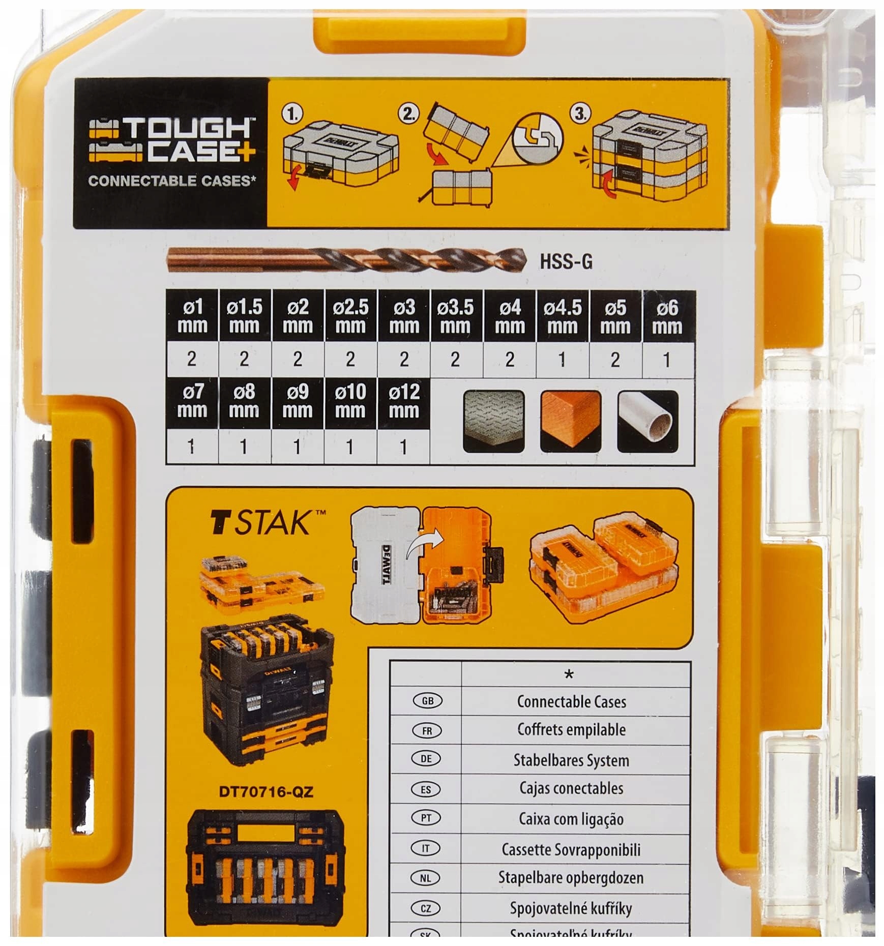 DEWALT Zestaw Wierteł Do Metalu Drewna I Tworzyw Sztucznych 23 Sztuki — miniatura 3