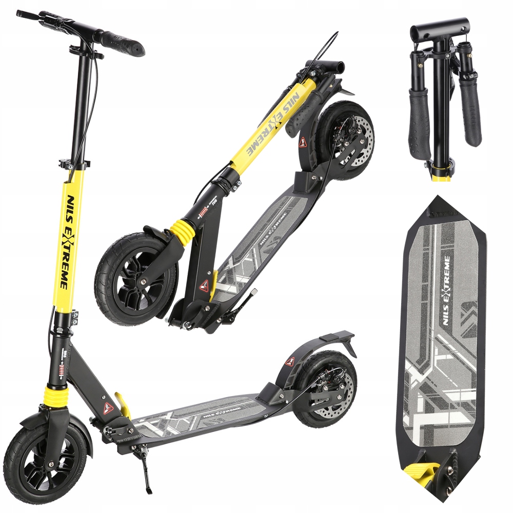 Klasická městská skládací koloběžka Regulovatelná nafukovací kola 200 mm Nils