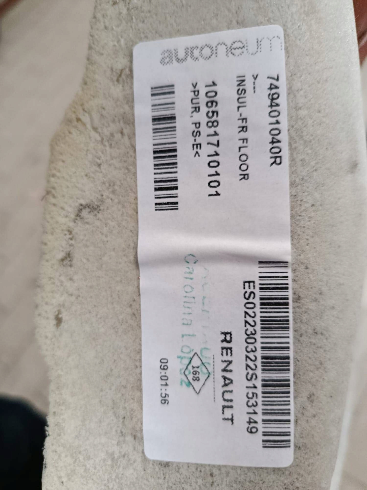 hangszigetelő GABKA Komplet Renault Espace VI 749480352R