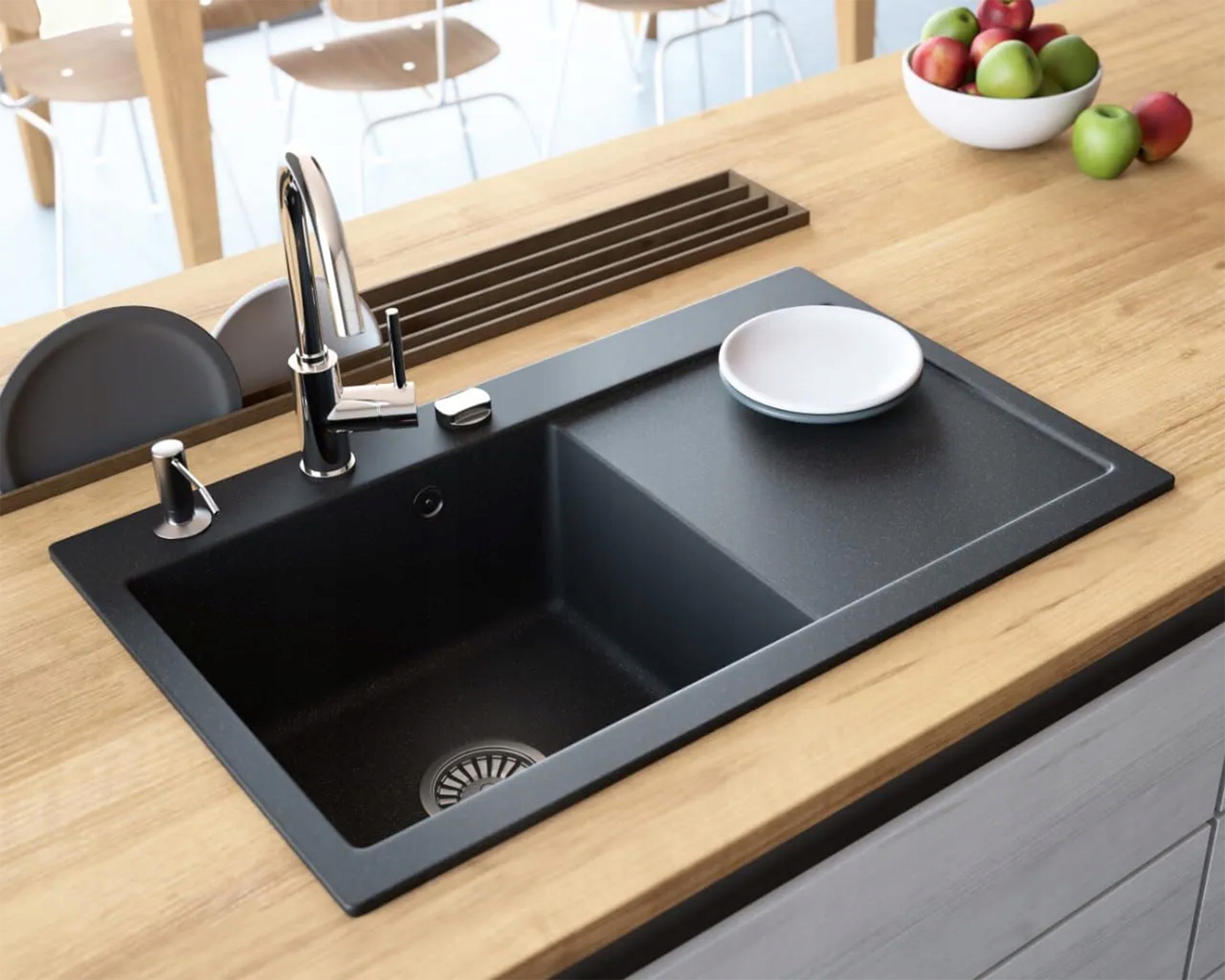 DOZOWNIK ZLEWOZMYWAKOWY NA PŁYN DO MYCIA NACZYŃ MYDŁO CHROM Marka Rea