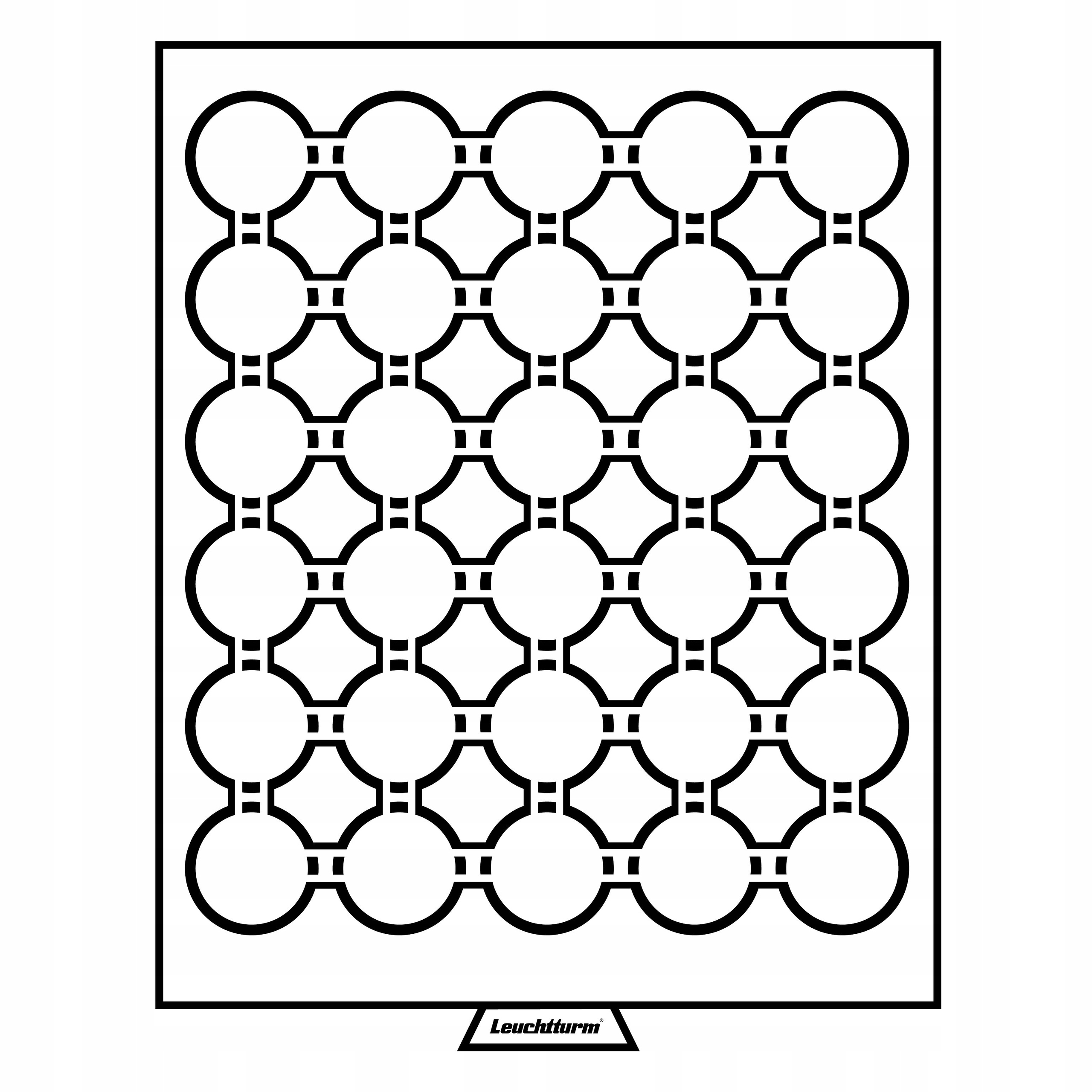 Mb uzávěry, paleta na mince 32 32,5 mm, 10 Pln Ag Leuchtturm