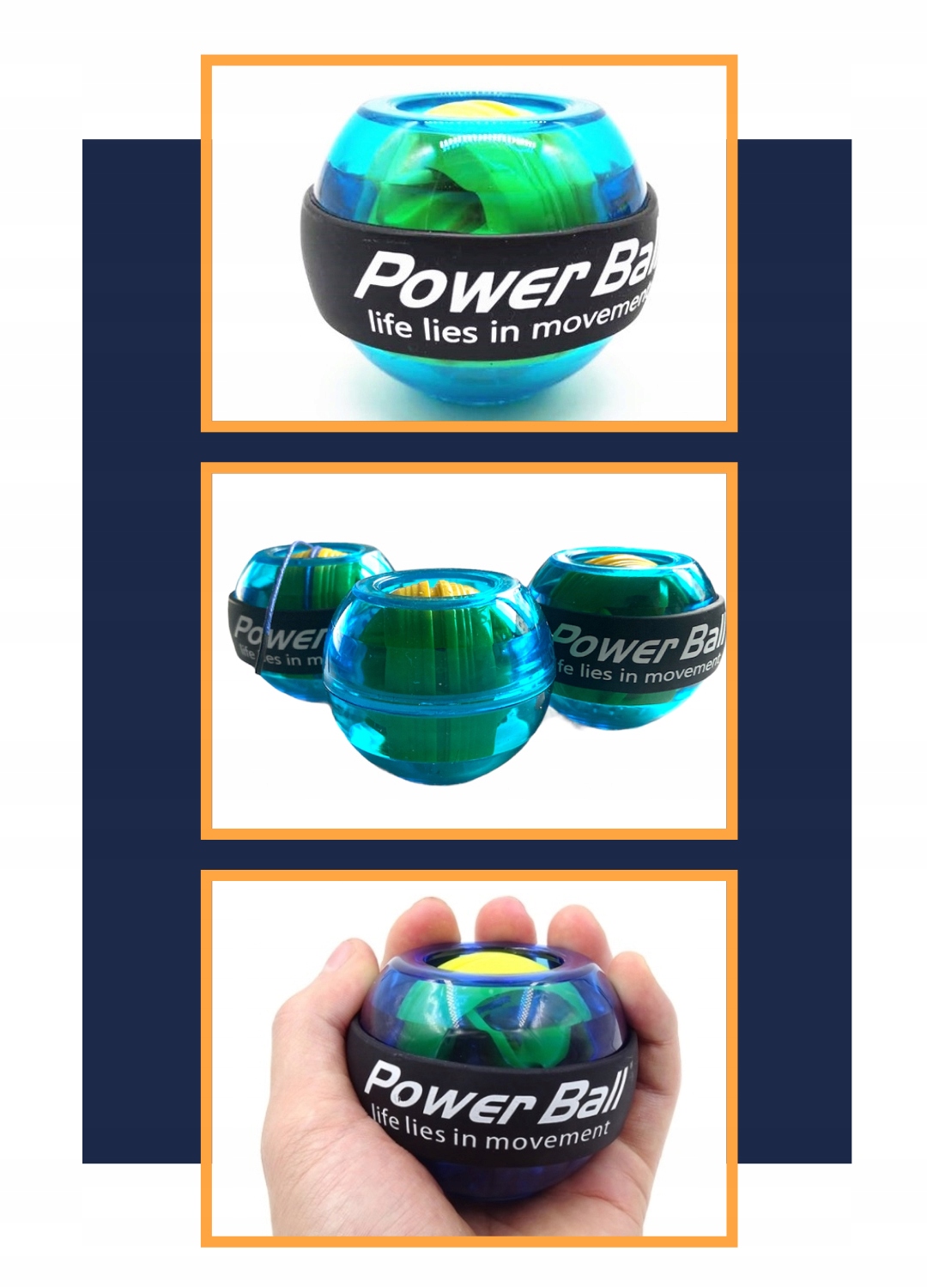 POWERBALL KULA CLASSIC PIŁKA ŚCISKACZ KULA ŻYROSKOPOWA ĆWICZEŃ NADGARSTKA Marka inna