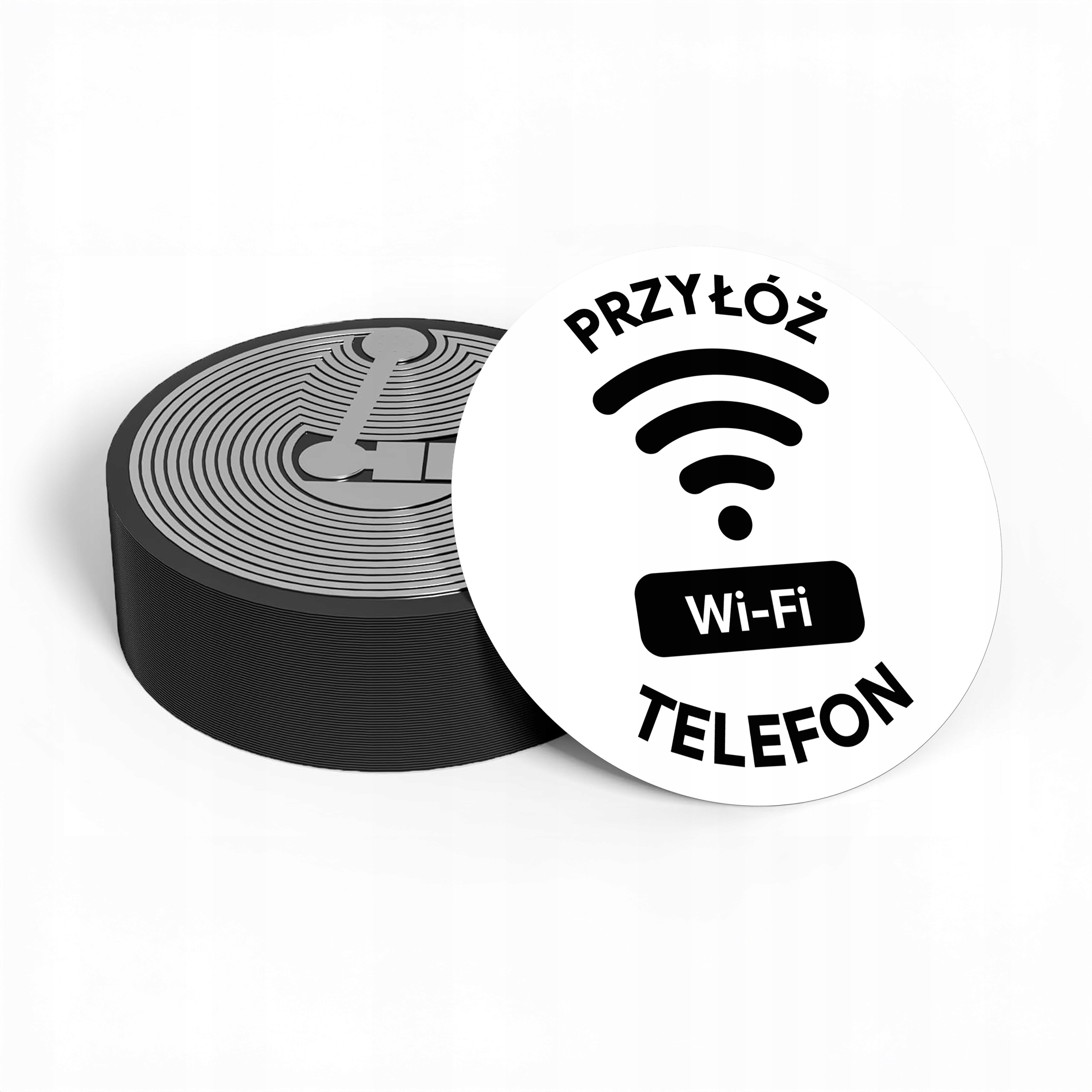 Nfc tagy NTAG215 WiFi na kov bílé 50 ks 25 mm