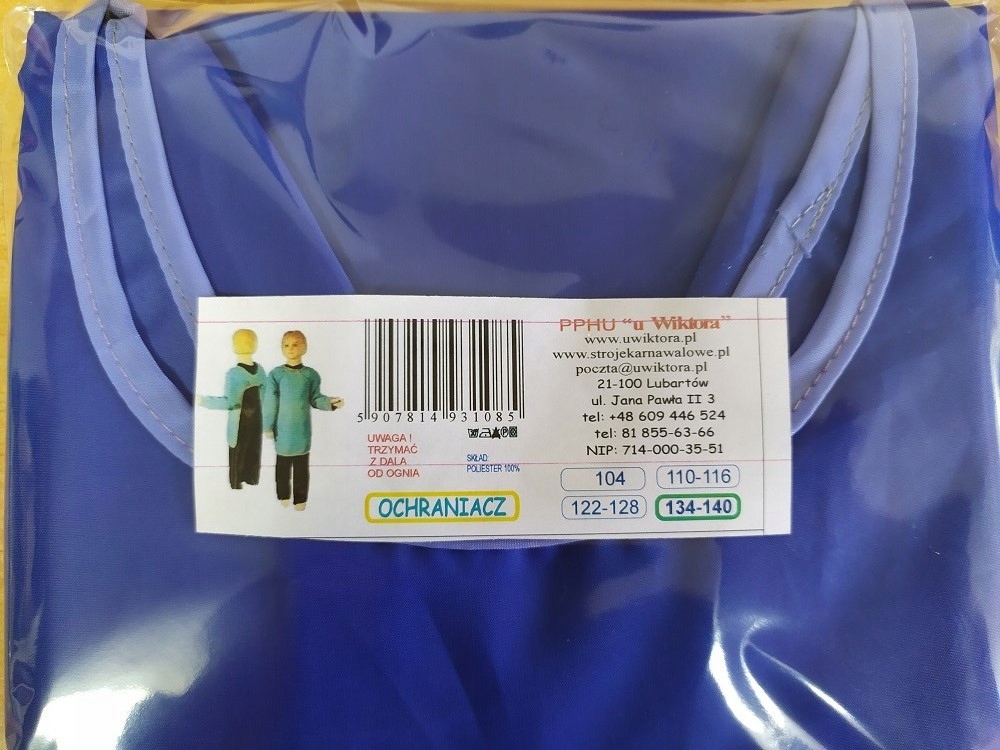 Fartuch plastyka fartuszek ochronny rękaw 134-140 Płeć chłopcy dziewczynki