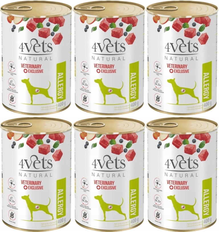 4Vets Natural Dog Allergy 6 x 400 g