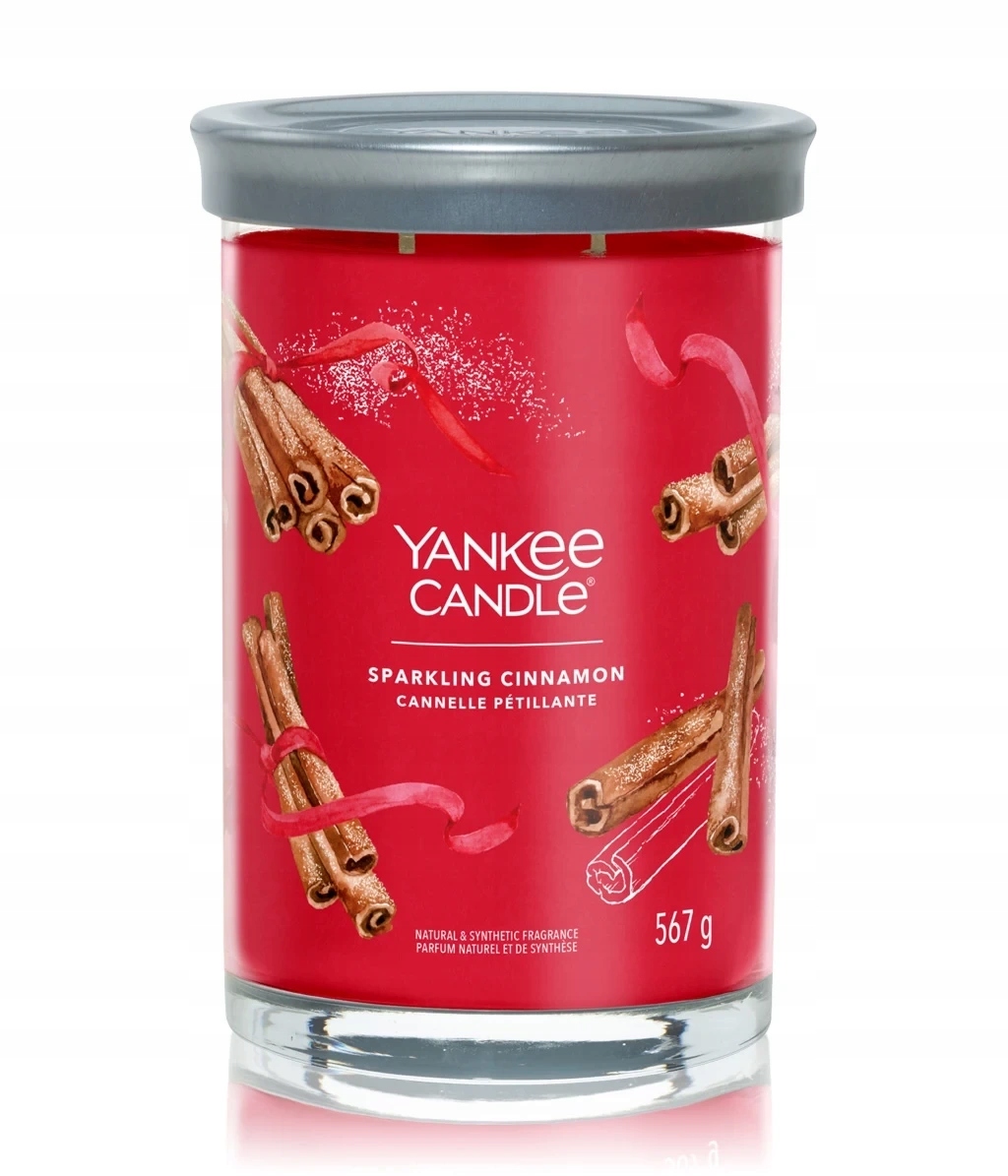 Yankee Candle Sparkling Cinnamon Velká sójová svíčka se dvěma knoty 567 g