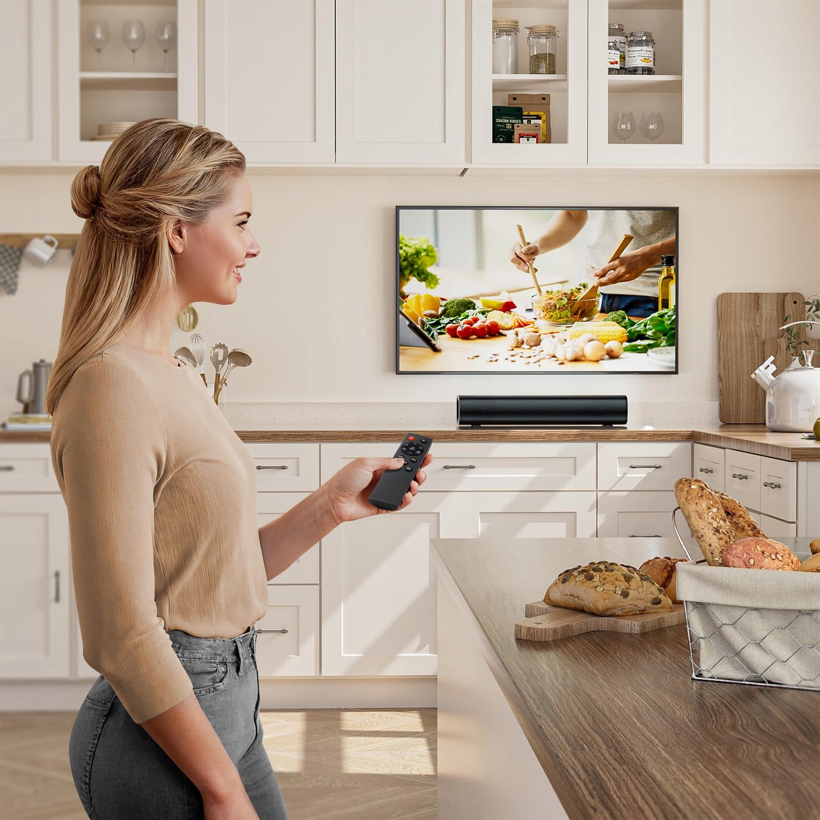SAIYIN Soundbar 2.0 Kanałowa 40W Bluetooth AUX Optyczna TV PC Projektor — miniatura 5
