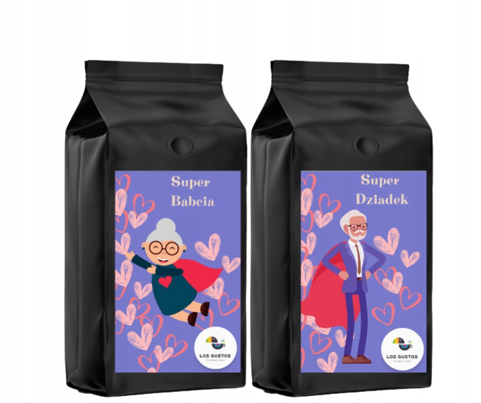Levně Káva zrnková Brasil Santos Den babičky a dědečka 2x1000 g Los Gustos