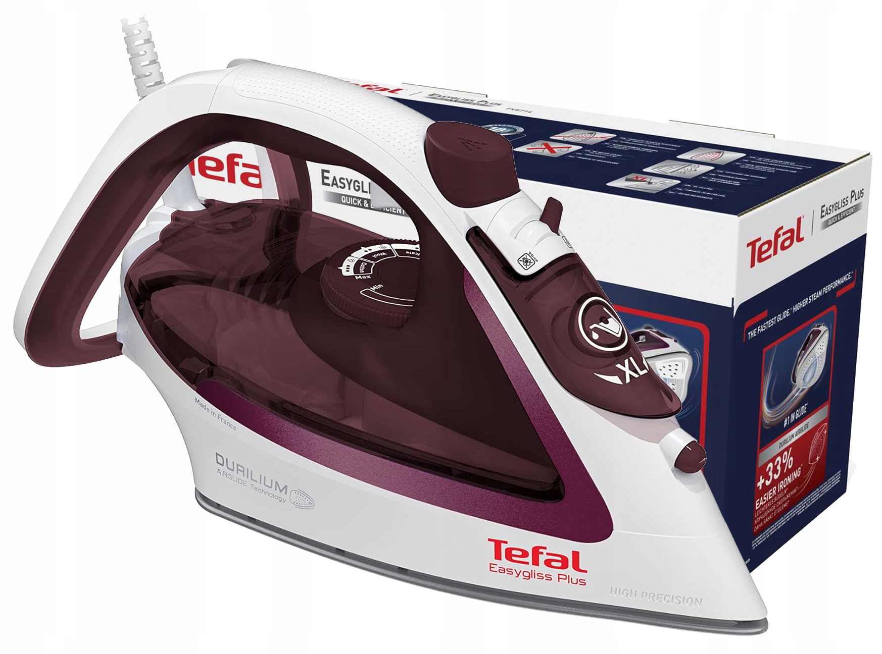Žehlička Tefal FV5716 Easygliss Plus Povrchová Úprava Durilium Airglide 2400 W