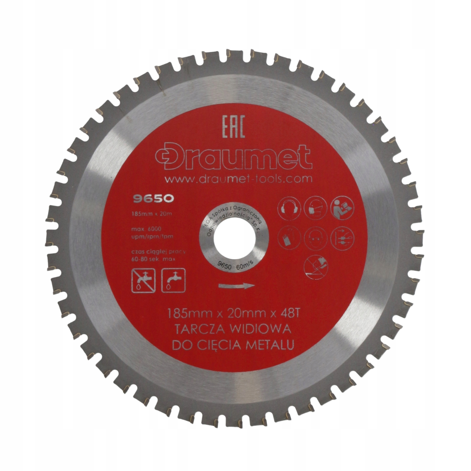 Draumet tarcza widiowa do cięcia metalu 185x20x48z