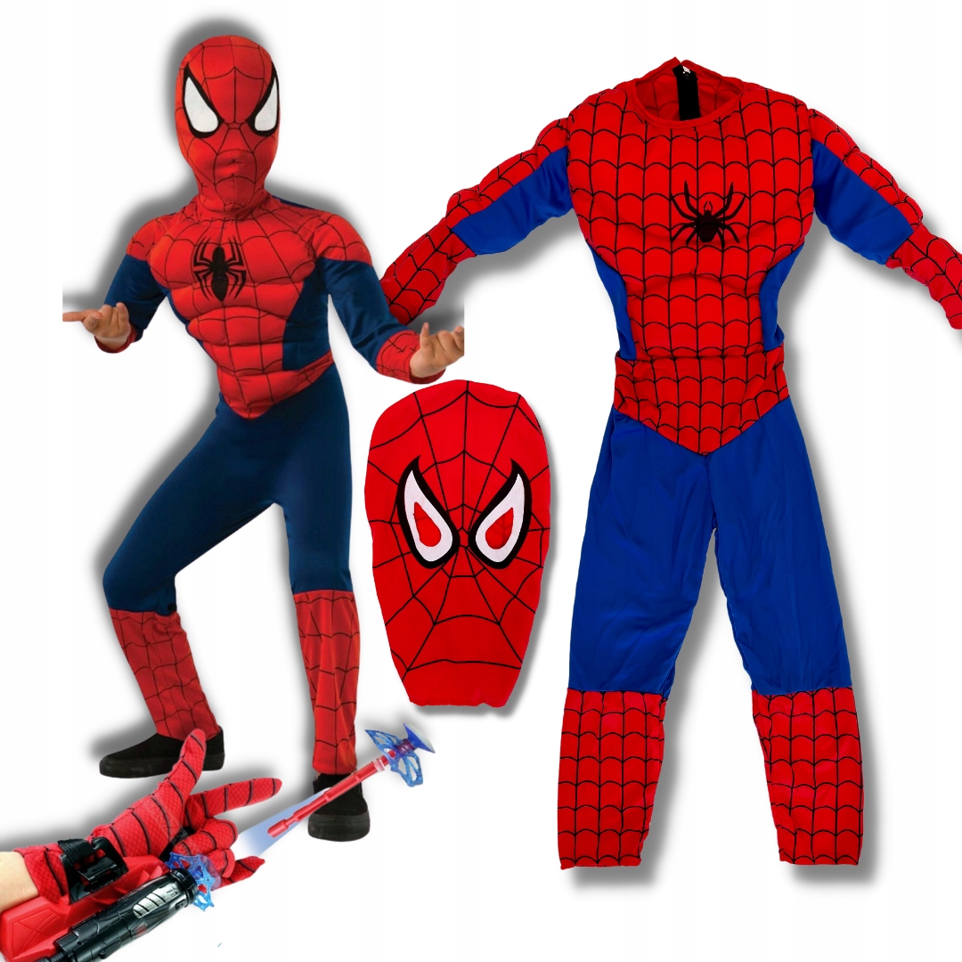 

Strój Spiderman Mięśnie 122-134 Wyrzutnia Strzałek