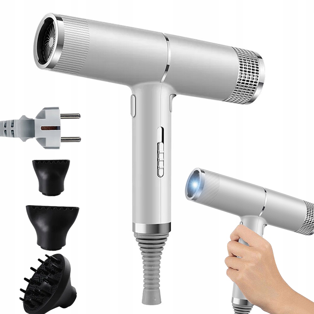 SUSZARKA DO WŁOSÓW JONIZACJĄ LEKKA 1000W + KONCETRATOR I DYFUZOR