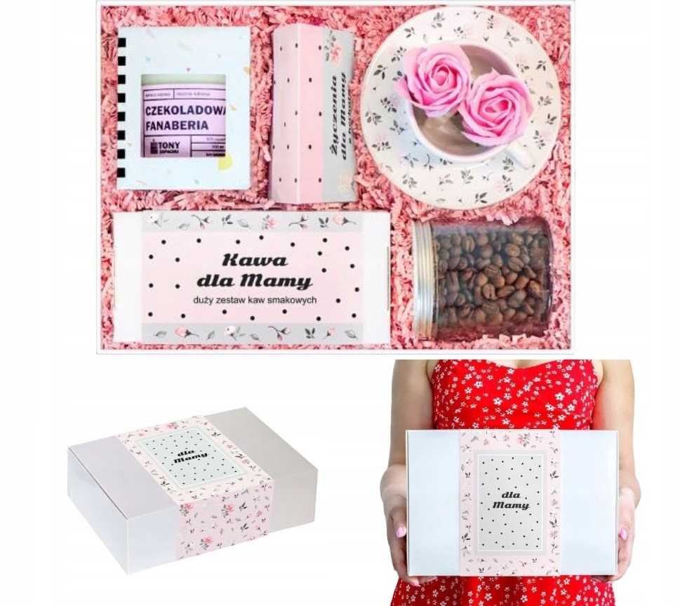 Velký Box Pro Maminku Jako Dárek Káva Čaj Svíčka Šálek Růže