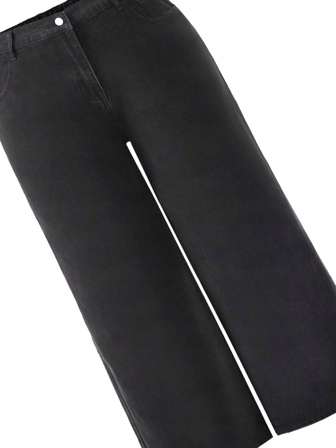 Džíny s vysokým pasem a elastickým pasem černé Plus Size 64