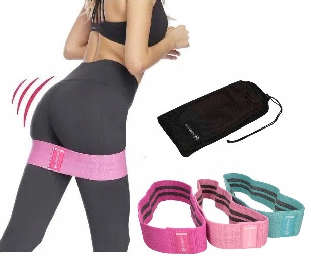 Zestaw Gum Taśmy Oporowe Do Ćwiczeń Materiałowe Hip Band Nici Silikonowe-Zdjęcie-0