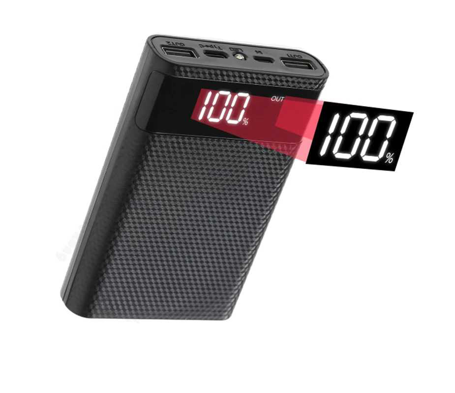 OBUDOWA POWER BANK 4x 18650+ 2 x USB +Micro USB + USB-C