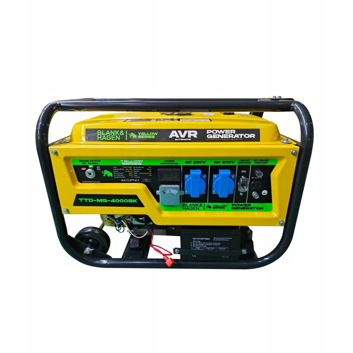 Agregat prądotwórczy jednofazowy 3,2 kW Blank & Hagen 3200W TTD-MG-4000SK