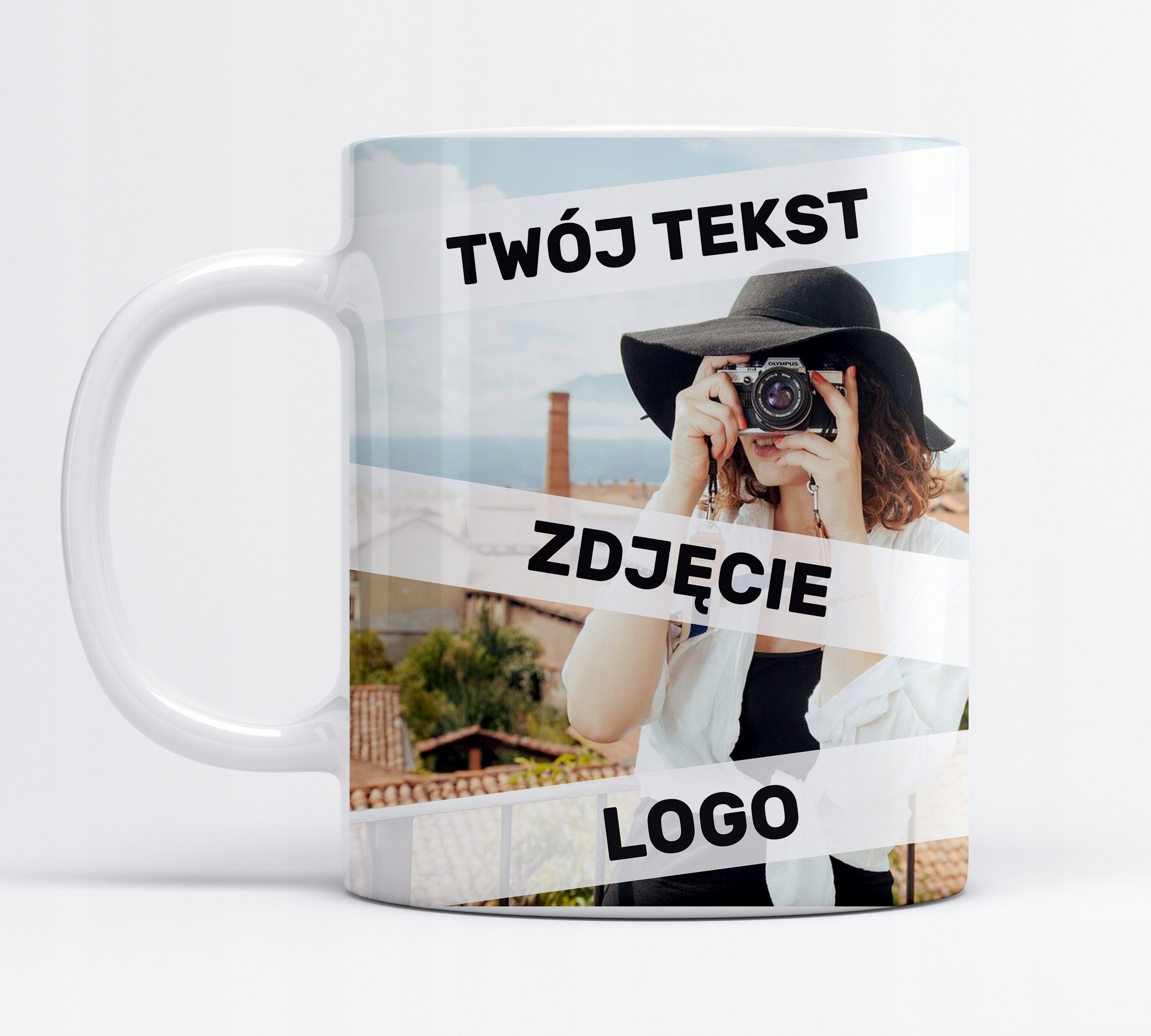 

Foto Kubek Z Własnym Nadrukiem Napisem Zdjęciem